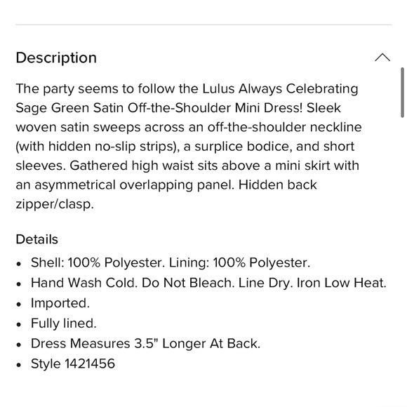 Lulus Always Celebrating Sage Asymmetrical Off Shoulder Mini Dress Small NWT - Picture 14 of 16